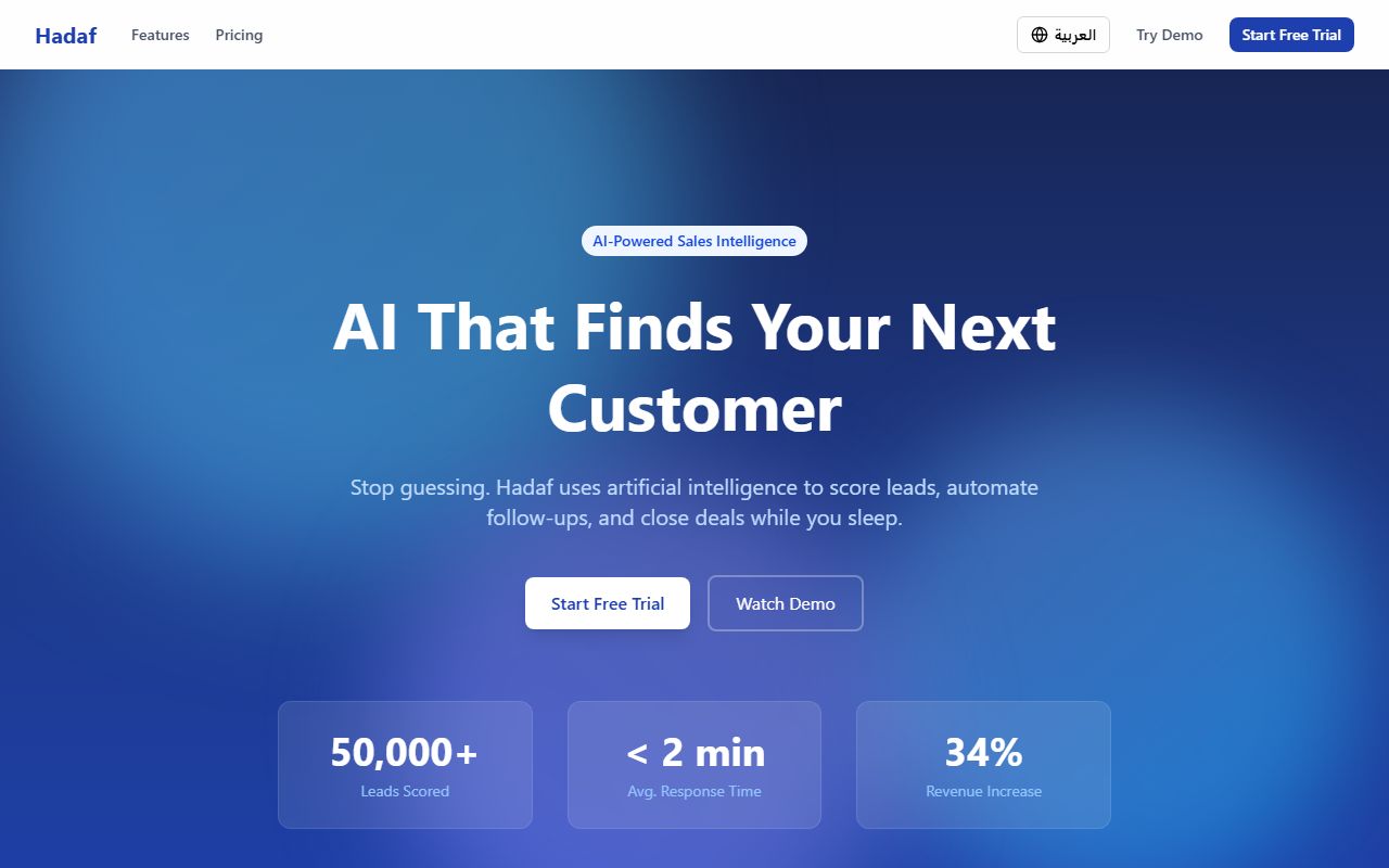 Hadaf — AI Lead Intelligence